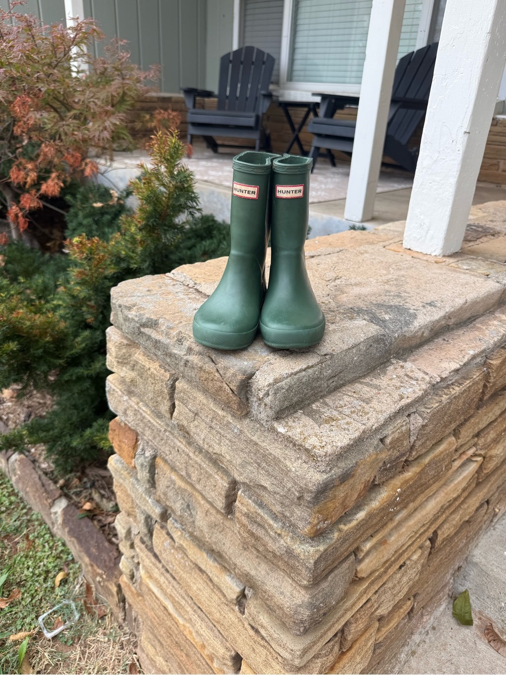 Hunter Kids Forest Green Waterproof Rain Boots